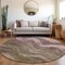 Homeroots 8' Taupe And Beige Round Abstract Washable Indoor Outdoor Area Rug 618186 - alternate 5