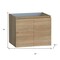 Homeroots 24" Oak Wood Freestanding Bathroom Vanity With White Sink And Two Drawers 627414 - alternate 3