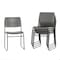 Flash Furniture HERCULES 500 lb. Capacity High Density Gray Vinyl Stacking Chair with Sled Base, 5PK 5-XU-8700-GRY-B-VYL-30-GG - alternate 1