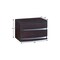 Homeroots 17" Dark Brown Two Drawers Manufactured Wood Mirrored Nightstand 329624 - alternate 3