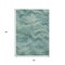 Homeroots 3' X 5' Teal Blue And Ivory Abstract Washable Indoor Outdoor Area Rug 631317 - alternate 6