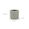 Homeroots Green Ceramic 16 Ounce Geometric Round Distressed Pot Planter 487452 - alternate 5