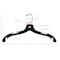 Nahanco 17in Clear Middle Heavy Weight Plastic Shirt Hanger w/ Molded Rubber Grippers, 50PK 505MGHU - alternate 5