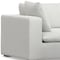 Homeroots 88" Gray Fabric Sofa With Ottoman With Brown Legs 641067 - alternate 3
