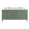 James Martin Vanities 72 in. Double Vanity, Smokey Celadon, w/Single Hole 3CM White Zeus Silestone Top & Backsplash 503-V72-SC-1WZ - alternate 1