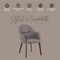 Leisuremod Elias Dining Chair Upholstered in Leather Velvet and Powder Coated Iron Legs, 2PK EDC21DGR-2 - alternate 8