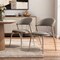 Homeroots Set of Two Gray and Silver Faux Leather and Stainless Steel Open Back Dining Side Chairs, 2PK 719101 - alternate 8