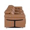 Homeroots 126" Chestnut Top Grain Leather Reclining Metal USB Sofa 720366 - alternate 7