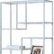 Homeroots 72" Silver And Clear Metal and Glass Nine Tier Etagere Bookcase 333392 - alternate 2
