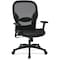 Office Star Managerial Chair Managers Chair, Adjustable Arms, 19-1/4" TO 23-1/4" Height, Leather, Black 2400E - alternate 1