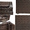 Happimess Darla 14.27-Gallon All-Weather Wicker/Metal Swing Top Hideaway Outdoor Trash Can, Brown HPM1201A - alternate 9