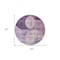 Homeroots 8' Purple And Lavender Round Geometric Washable Indoor Outdoor Area Rug 604925 - alternate 6