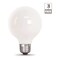 Feit Electric G2560W/950CA/FIL LED Bulb, Globe, G25 Lamp, 60 W Equivalent, E26 Lamp Base, Dimmable, Daylight Light G2560W950CA/FIL/3/RP - alternate 4