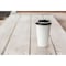 Ecoquality 20oz White Disposable Paper Coffee Cups with Black DomeLids - For Office, and Latte, 100PK EQ20WPCBDL-100 - alternate 3