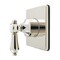 Kingston Brass Single-Handle Six-Way Diverter Valve with Square Trim Kit, Polished Nickel KS4046BAL - alternate 1