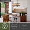 Vaxcel Berens Matte Black Farmhouse Chandelier Island Pendant Light Fixture Rattan Cane H0308 - alternate 5
