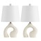 Jonathan Y Tula 19" Scandinavian Minimalist Ceramic Arch LED Table Lamp, Cream, 2PK JYL5504A-SET2 - alternate 6