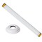 Westbrass 1/2" IPS x 8" Ceiling Mounted Shower Arm W/ Flange in White D3608A-50 - alternate 1