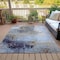 Homeroots 3' X 5' Sky Blue And Gray Abstract Washable Indoor Outdoor Area Rug 632029 - alternate 4
