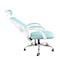 Elama Full Back Mesh Adjustable Office Chair with Headrest in Blue with White Frame ELM-F-919WKD - alternate 4