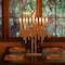 Vintiquewise Modern Decorative 9-Branch Hanukkah Menorah with LED Candles in Sleek Finish, Gold QI004910.GD - alternate 5