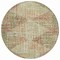 Homeroots 8' Fern Green And Beige Round Geometric Washable Indoor Outdoor Area Rug 632001 - alternate 7