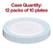 Smarty Had A Party 7.5" White with Turquoise Blue and Silver Mosaic Rim Round Plastic Salad Plates (120 Plates), 120PK 897TBS-CASE - alternate 7