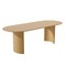 Homeroots 79" Natural Solid Wood Double Pedestal Base Oval Dining Table 721113 - alternate 1