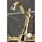 Kingston Brass Two-Handle Wall Mount Bridge Kitchen Faucet, Polished Brass KS2442TAL - alternate 4