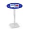 Holland Bar Stool Co 42" Chrome New York Rangers Pub Table, 36" dia. Top L217C4236NYRang - alternate 1