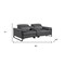 Homeroots 90in Dark Gray and Black Italian Leather Power Reclining Loveseat With Storage 720565 - alternate 5