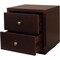Homeroots Two Piece Espresso Solid and Manufactured Wood Bedroom Set 569374 - alternate 6