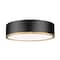 Z-Lite Bradley 1 Light Flush Mount, Matte Black and Modern Gold, 16 In W 1018F16-MB-MGLD-LED - alternate 1