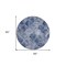 Homeroots 8' Denim Blue And Gray Round Abstract Washable Indoor Outdoor Area Rug 577663 - alternate 5