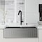 Vigo Handmade 36-in Stainless Steel Single-Bowl Slotted Apron Front Farmhouse Kitchen Sink Workstation VGS3620SA - alternate 3