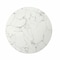 Homeroots 35" White Espresso and Gold Faux Marble Solid Wood and Steel Round Drum Coffee Table 714207 - alternate 3