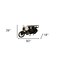Homeroots Black and White Metal And Solid Wood Rolling Bar Cart With Wine Storage 489628 - alternate 2