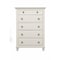 Homeroots 38" White Solid Wood Five Drawer Chest 524102 - alternate 1