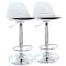 Elama 2 Piece Adjustable Bar Stool in Black and White with Chrome Base ELM-836A-BLK-WHT - alternate 4