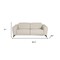 Homeroots 82" Beige Top Grain Leather Reclining Metal USB Sofa 720409 - alternate 5