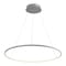 Jonathan Y Brice 35" Modern Contemporary Metal Round Dimmable Integrated LED Pendant, Gray JYL7220E - alternate 1