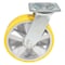 Vestil Polyurethane Swivel Caster 8 In. Diameter x 2 In. Width 1212 Lb. Capacity Yellow/Gray CST-PY-8X2PUA-S - alternate 5