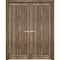 Sartodoors French Double Panel Lite Doors Hardware Walnut 72x96 (2* 36x96) Solid Core Modern Interior QUADRO4111DD-WLN-7296 - alternate 5