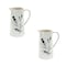 Homeroots Set of Two Black And Off White Floral Ceramic Cylinder Pitcher Vase, 2PK 632616 - alternate 1