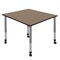 Regency Square Kee Height Adjustable Mobile Classroom Activity Table, 48 in W, 48 in L, Noble Oak TB4848NOAPCGY - alternate 1