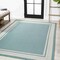 Jonathan Y James Modern Border Stripe Aqua/Beige 3 ft. x 5 ft. Indoor/Outdoor Area Rug SMB201B-3 - alternate 5