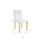 Homeroots Set of Two White and Gold Faux Leather and Metal Dining Side Chairs, 2PK 719652 - alternate 3