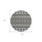 Homeroots 8' Charcoal Brown And Ivory Round Moroccan Washable Indoor Outdoor Area Rug 594312 - alternate 7
