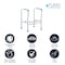 Flash Furniture HERCULES Adjust. Toilet Safety Rail w/Silver Steel Frame, Gray Padded Handles and Suction Cup Feet DC-HY6462-SLVGRY-GG - alternate 8