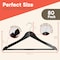 Lifemaster Wooden Clothes Hangers, Durable, Non-Slip, Space-Saving, 360 Deg Swivel Hook, Black, 80PK CMPWH80BK - alternate 7